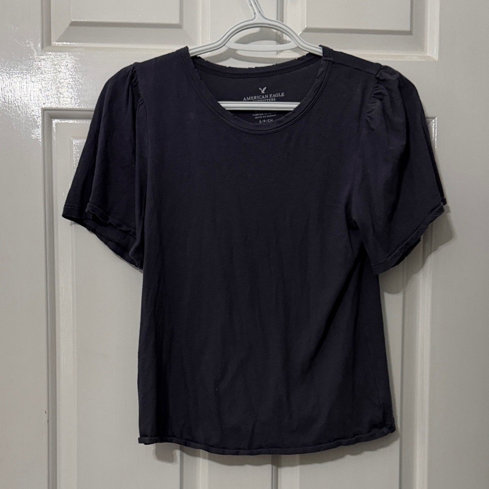 American Eagle Outfitters Black Crop Top